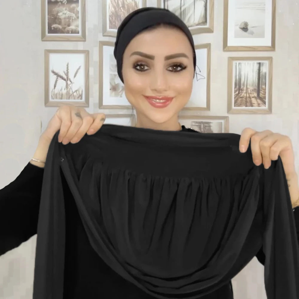 Ready-To-Wear Fastener Instant Hijab – Full Coverage Muslim Scarf - Modestly Vogue 