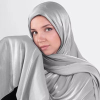 Solid Color Silk Satin Hijab – Luxury Shimmer Scarf for Modest Style - Modestly Vogue 