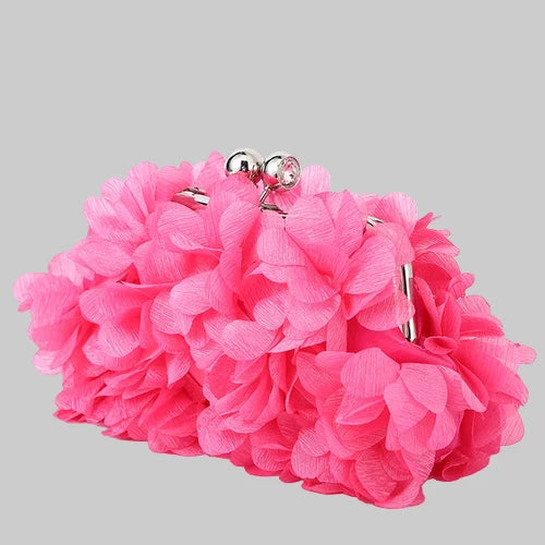 Flower Dinner Purse Designer Floral Chain Crossbody Bride Handbag - Modestly Vogue 