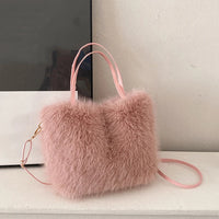 Faux Fur Tote Bag | Plush Luxury Women’s Handbag - Modestly Vogue 