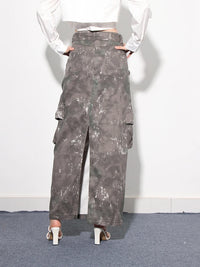 Camouflage Patchwork Lace Up Skirt - Modestly Vogue 