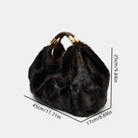 Stylish Fuzzy Fur Handbag | Large Fashionable Women's Bag - Modestly Vogue 