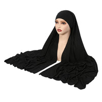 Crystal Hemp Women's Hijab Solid Color Muslim Ladies Turban Soft - Modestly Vogue 