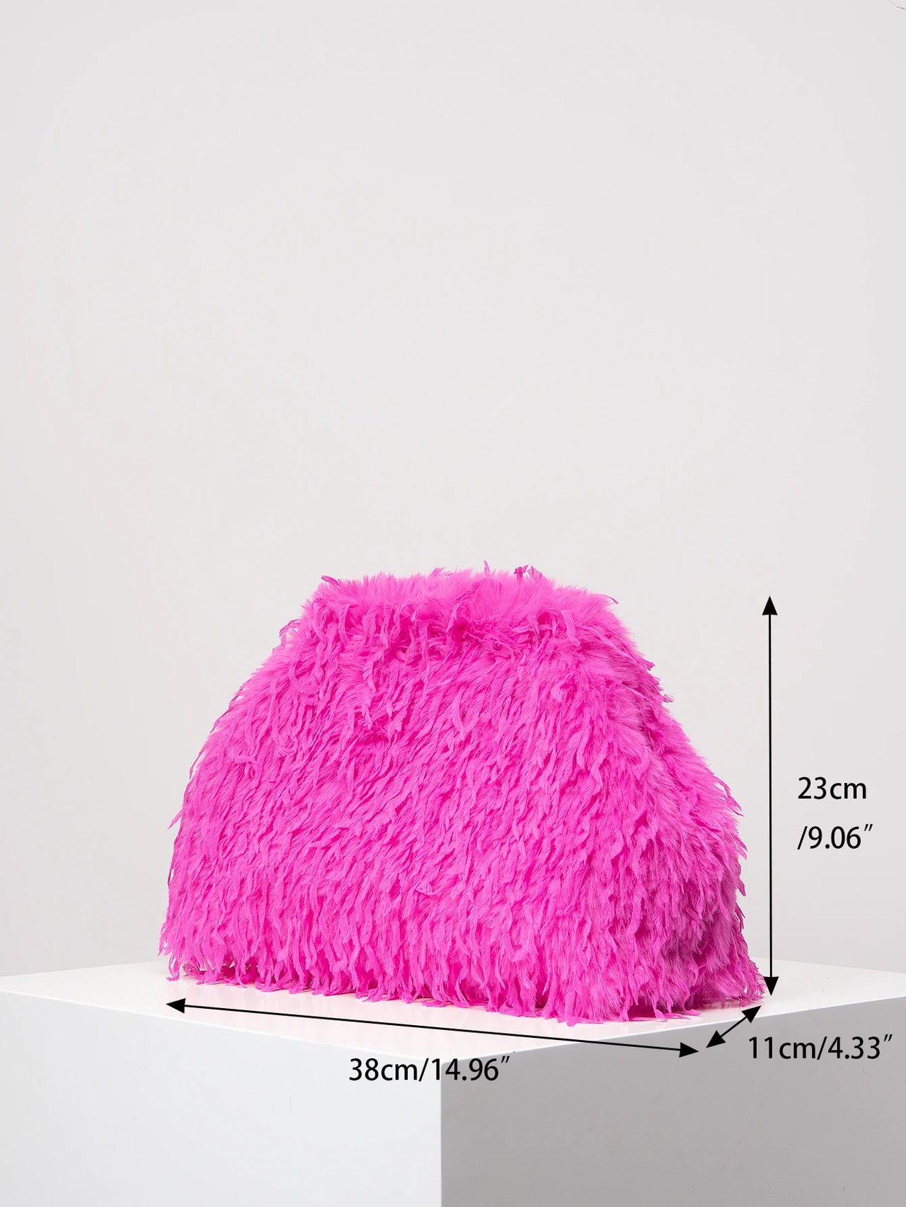 Fuzzy Fur Clutch Bag Purse - Modestly Vogue 