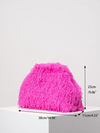 Fuzzy Fur Clutch Bag Purse - Modestly Vogue 