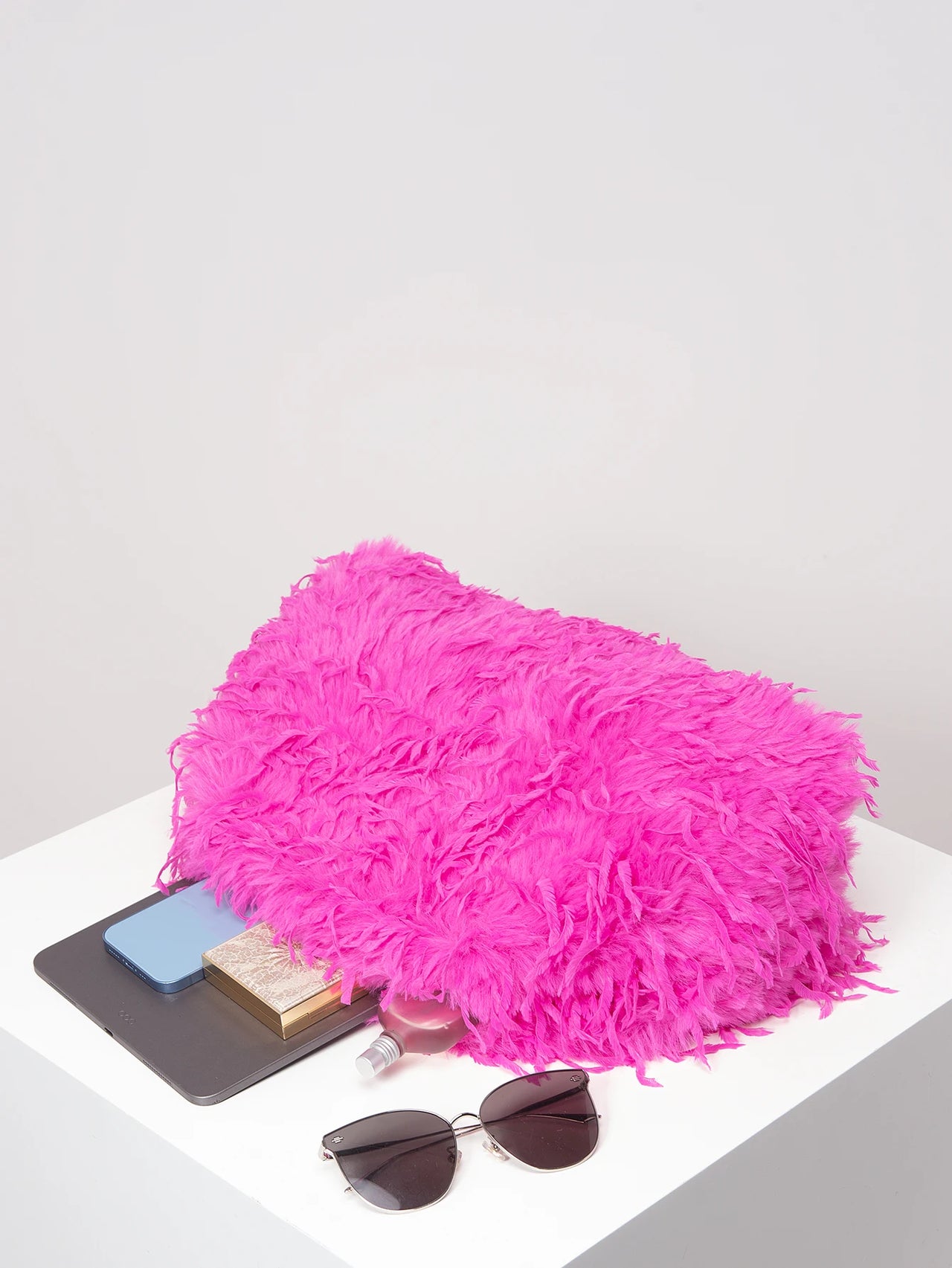 Fuzzy Fur Clutch Bag Purse - Modestly Vogue 