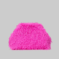 Fuzzy Fur Clutch Bag Purse - Modestly Vogue 