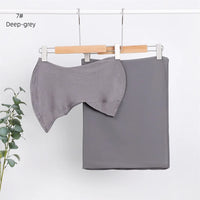 2pc/set Plain Chiffon Hijab Scarf With Stretchy Modal Cotton Turban - Modestly Vogue 