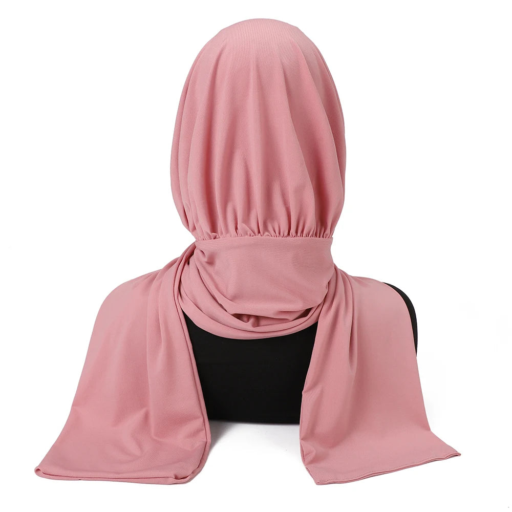 Ready-To-Wear Fastener Instant Hijab – Full Coverage Muslim Scarf - Modestly Vogue 