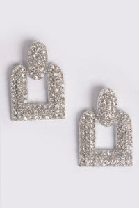 Open Cut Rhinestone Earring - Modestly Vogue 
