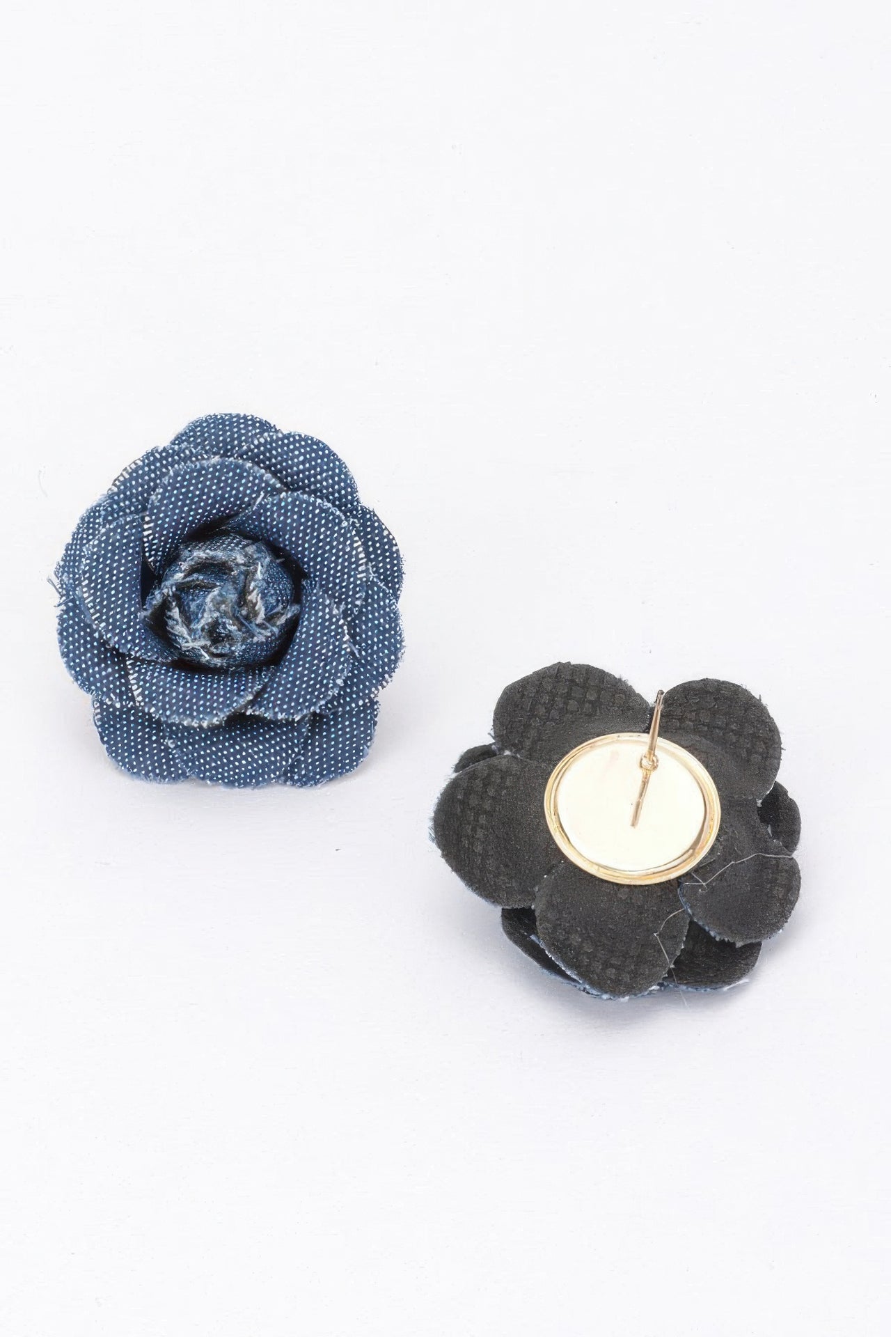 Denim Flower Earring - Modestly Vogue 