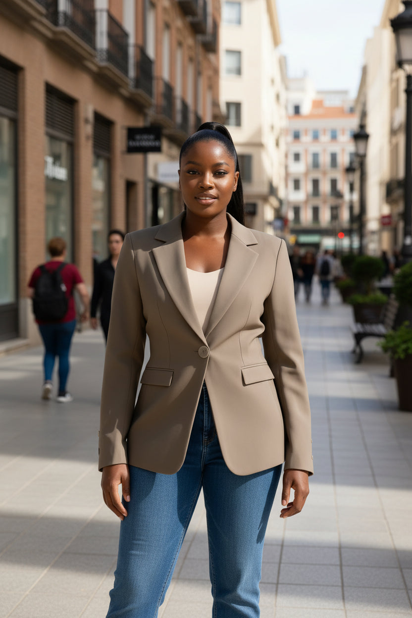 Advanced Design Retro Professional Commute One-button Suit - Modestly Vogue 