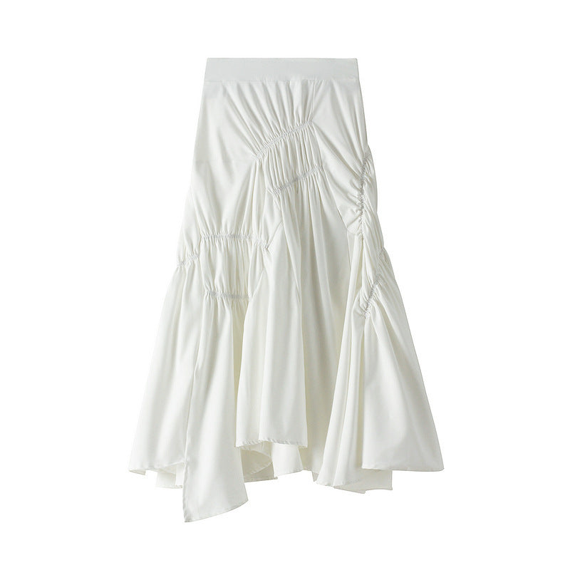 Super Hot Black White Pleated Midi Skirt - Modestly Vogue 