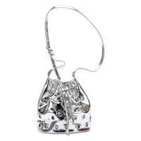 Suede Rivet Bucket Bag Hollow Crossbody Bag