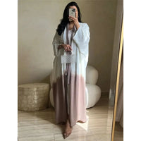 Ramadan & Eid Tie-Dye Open Batwing Kimono Abaya – Dubai Summer Style - Modestly Vogue 