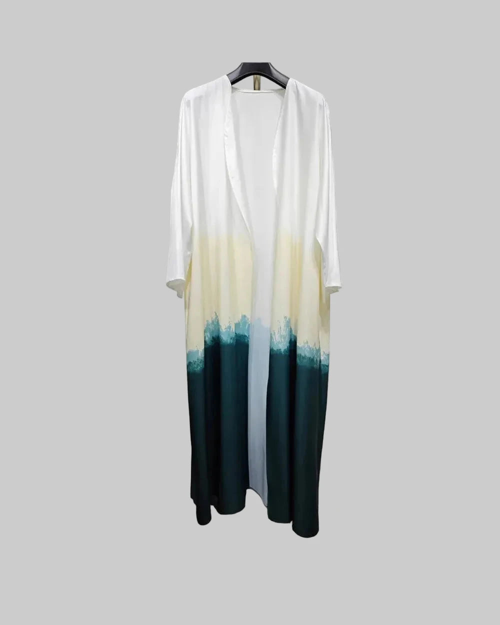Ramadan & Eid Tie-Dye Open Batwing Kimono Abaya – Dubai Summer Style - Modestly Vogue 