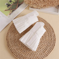 Chiffon Pleated Flare False Cuffs – Elegant Fake Sleeves - Modestly Vogue 