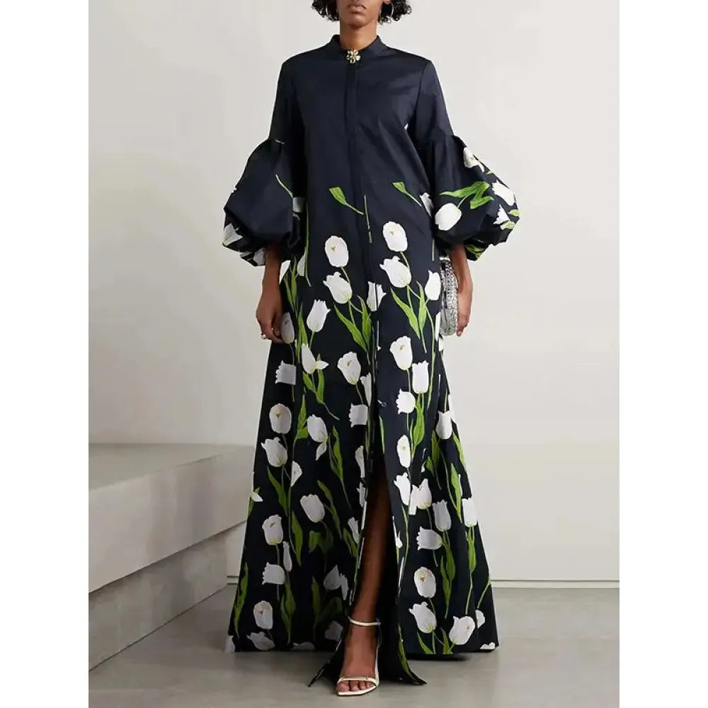 Women Elegant Floral Printed Maxi Kimono – Stylish & Comfortable Lightweight - Modestly Vogue 