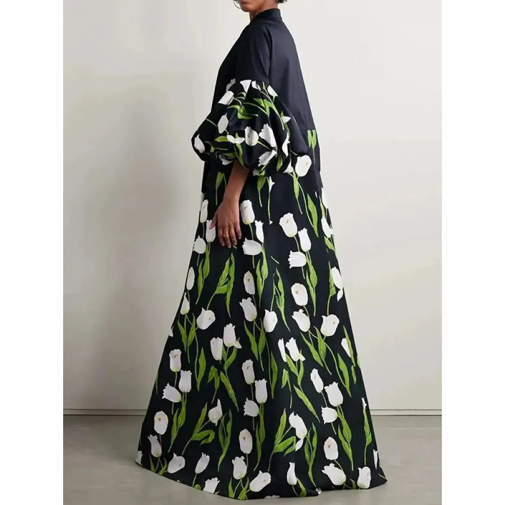 Women Elegant Floral Printed Maxi Kimono – Stylish & Comfortable Lightweight - Modestly Vogue 