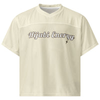 Cream Spoken Energy™ Boxy football jersey - Modestly Vogue 