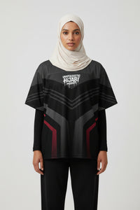 Chevron Black Unapologetic Hijabi™ Boxy football jersey