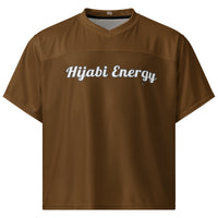 Brown Spoken Energy Boxy jersey Top - Modestly Vogue 