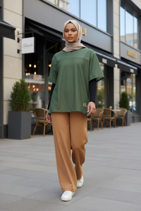 Hijabi Energy Olive football jersey