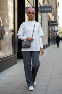 White Hijabi Energy™ Boxy football jersey