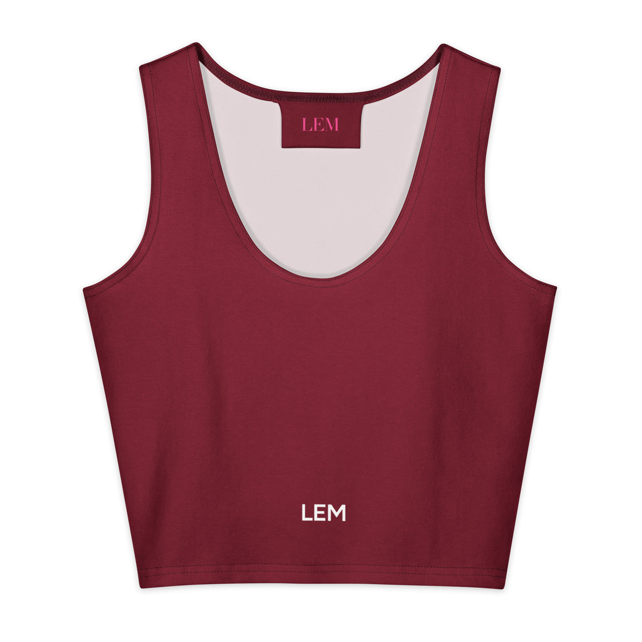 LEM Bordeaux Cotton crop top Tee - Modestly Vogue 