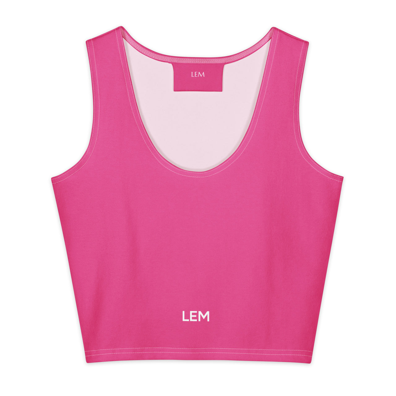 LEM Candy Pink Cotton crop top Tee - Modestly Vogue 