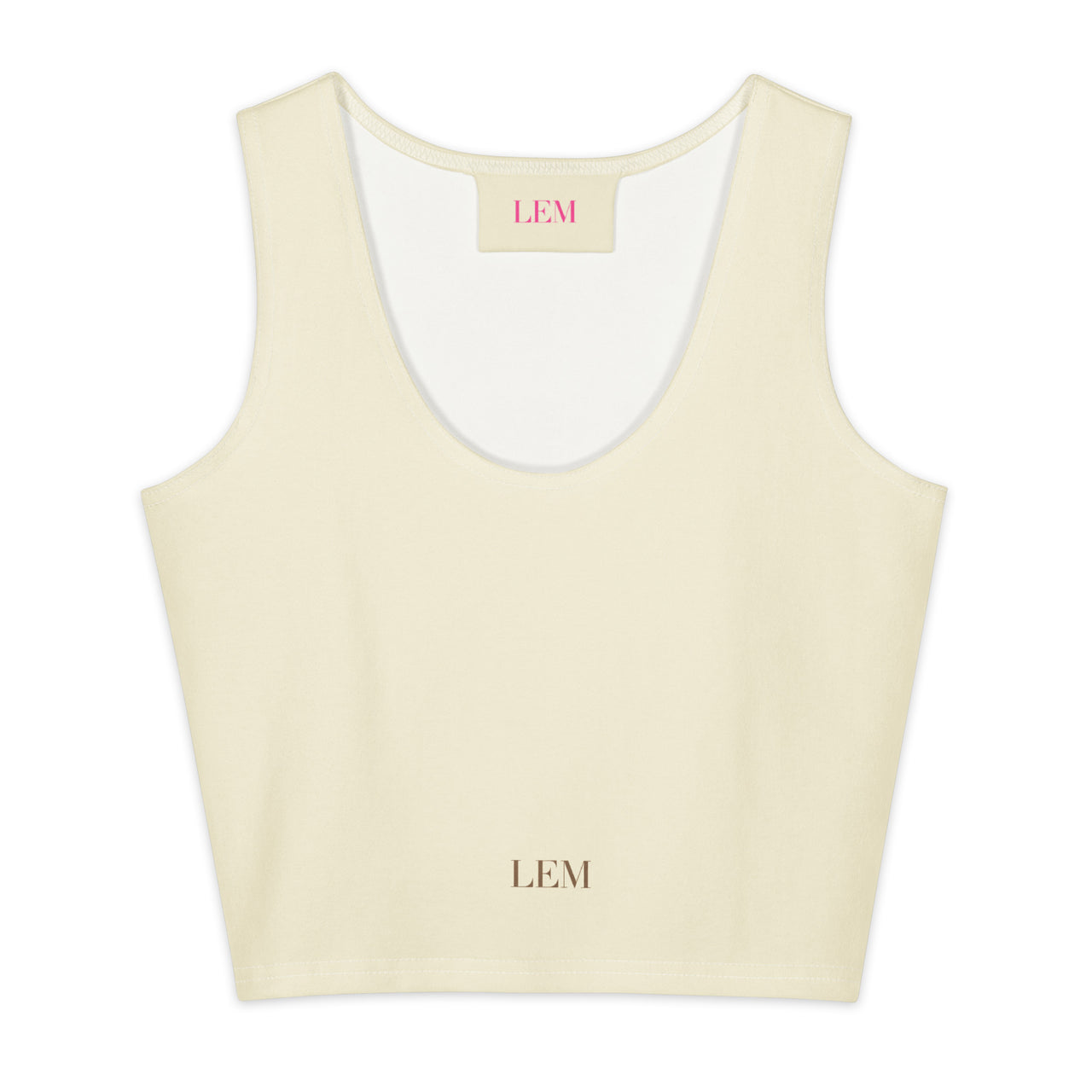 LEM Cream Cotton crop top - Modestly Vogue 