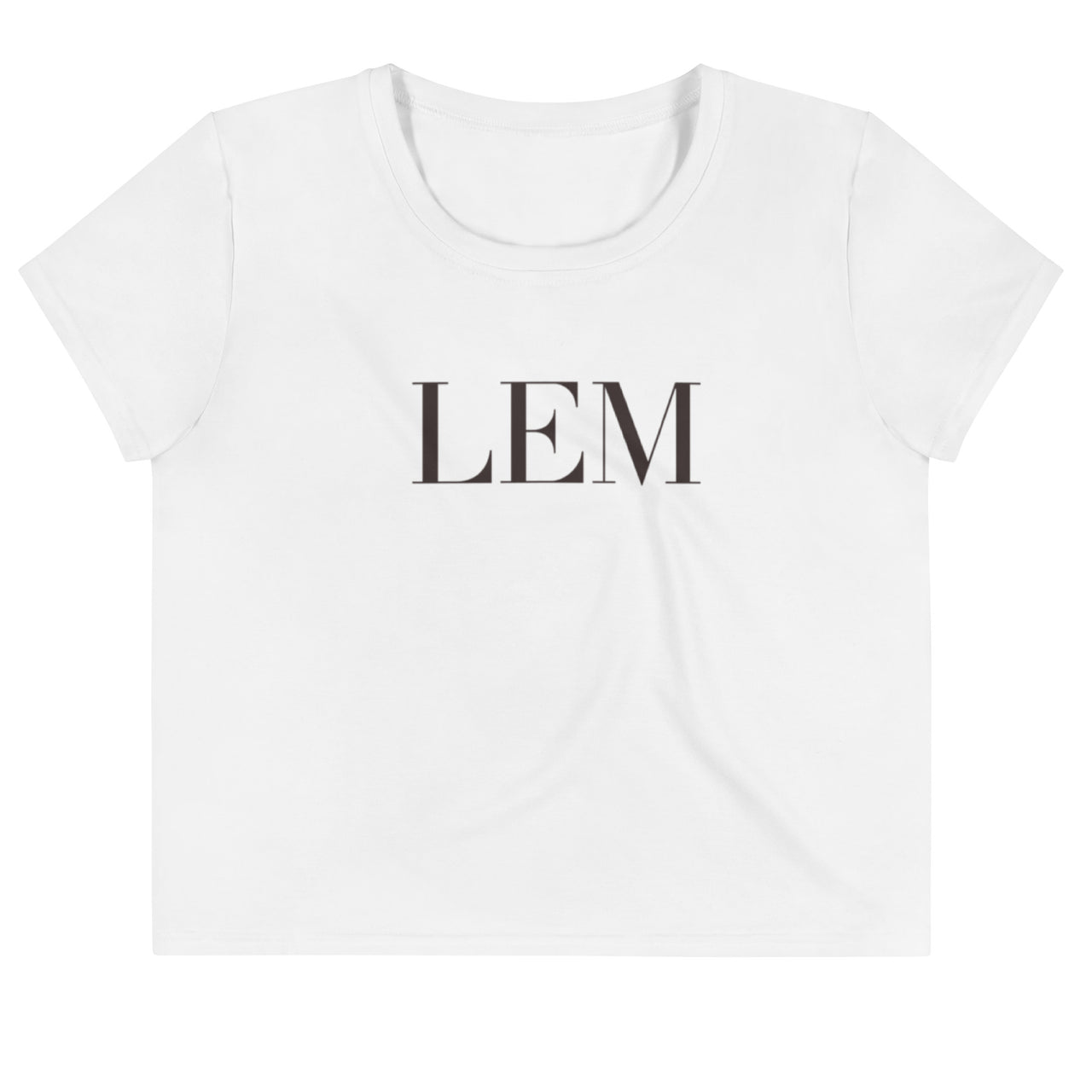 White LEM Crop Tee Essential Casual Top for Women - Modestly Vogue 