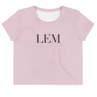 Pink Lace LEM Crop Tee Essential Casual Top for Women - Modestly Vogue 