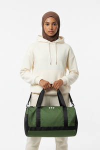 Olive Quiet Energy gym bag - Modestly Vogue 