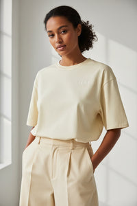 LEM Apricot Oversized cotton t-shirt - Modestly Vogue 