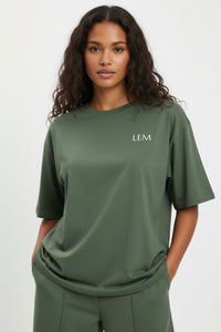 LEM Olive Oversized cotton t-shirt