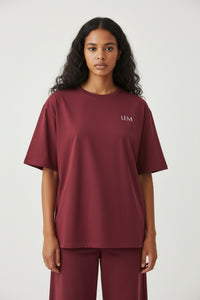 LEM Bordeaux Oversized cotton t-shirt