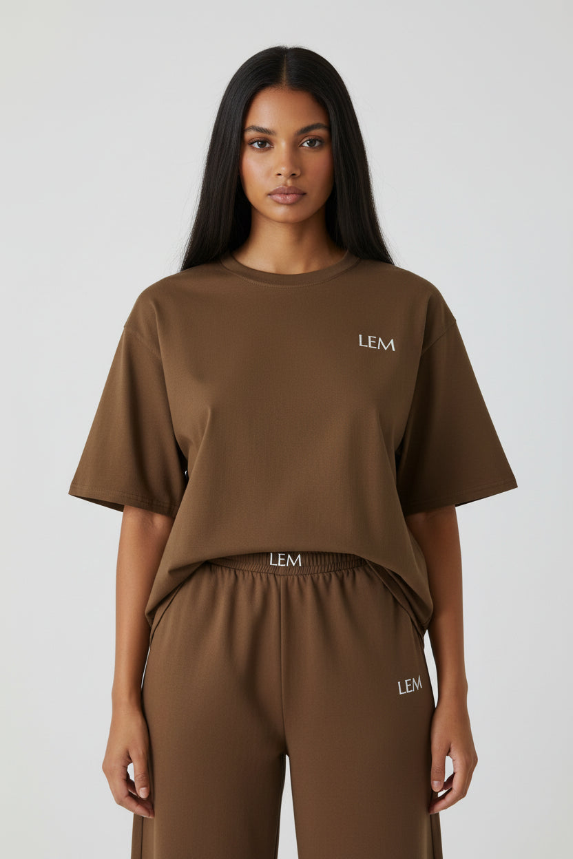 LEM Espresso Oversized cotton t-shirt