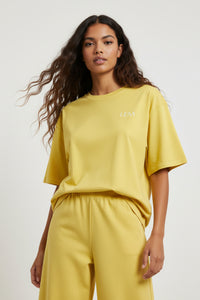 LEM Butter Yellow Oversized cotton t-shirt