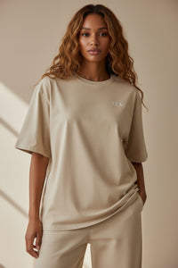 LEM Sand Oversized cotton t-shirt