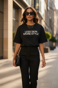Modest Mindset™ Black Statement Tee - Modestly Vogue 