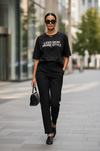 Modest Mindset™ Black Statement Tee - Modestly Vogue 