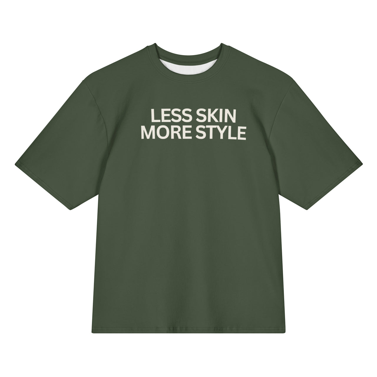 Less Skin More Style Tee- Olive - Modestly Vogue 