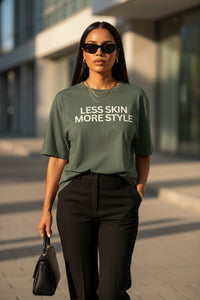 Modest Mindset™ Olive Statement Tee - Modestly Vogue 