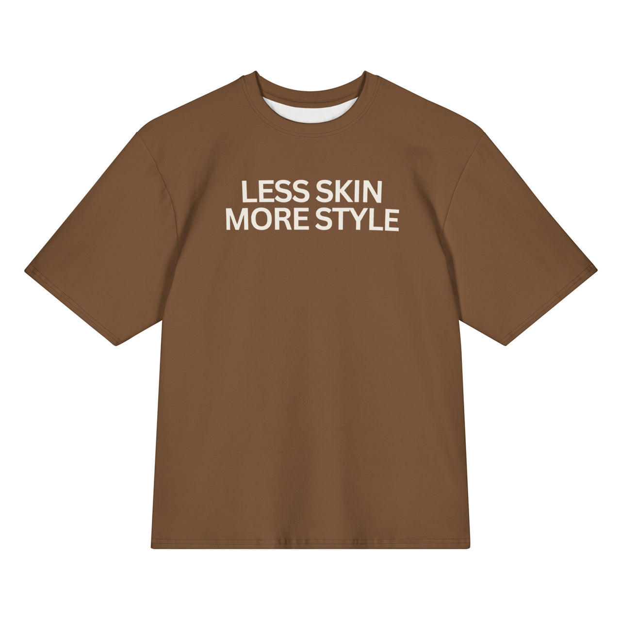 Modest Mindset™ Cognac Brown Statement Tee - Modestly Vogue 