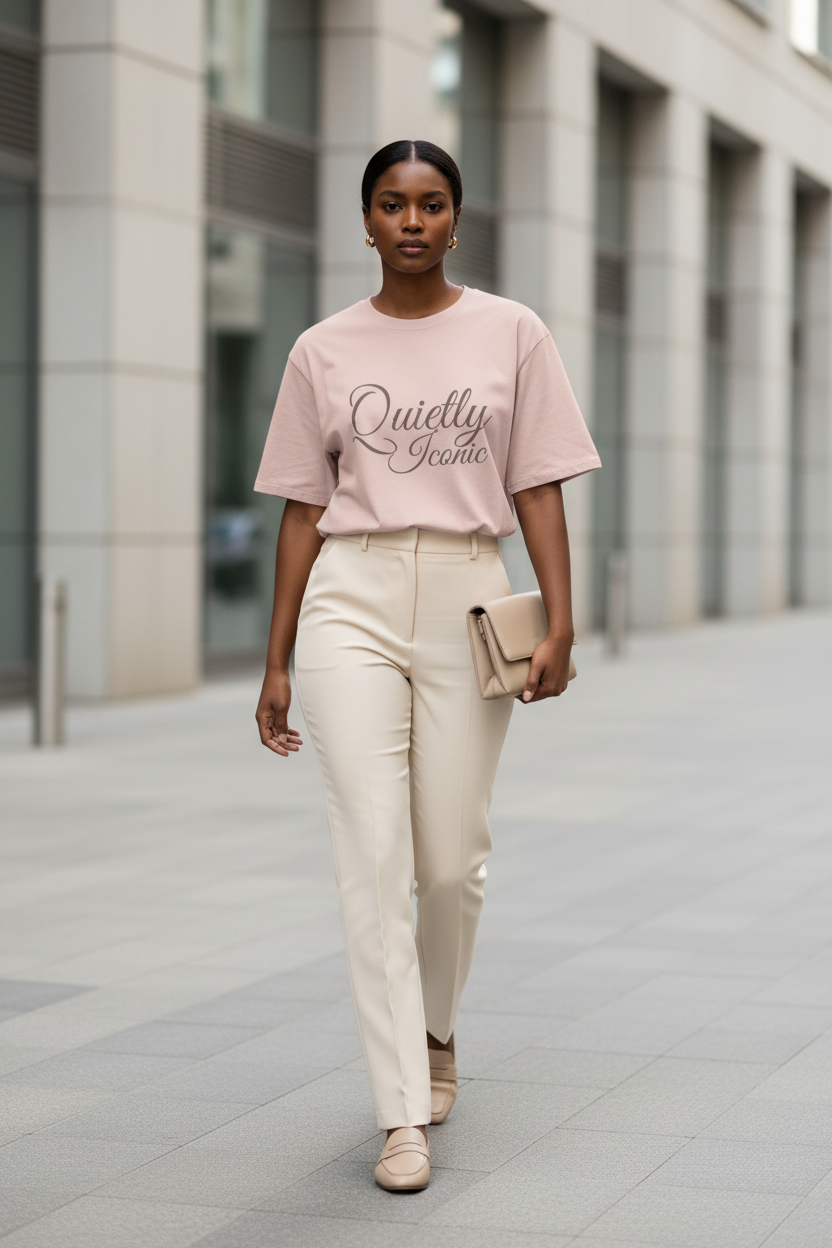 Quietly Iconic™ Tee- Blush Nude - Modestly Vogue 