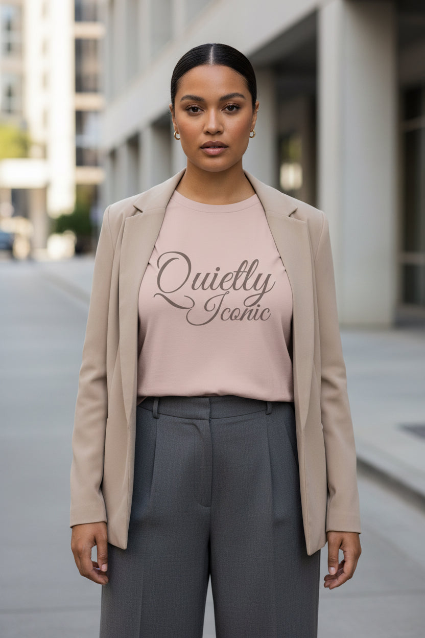 Quietly Iconic™ Tee- Blush Nude - Modestly Vogue 