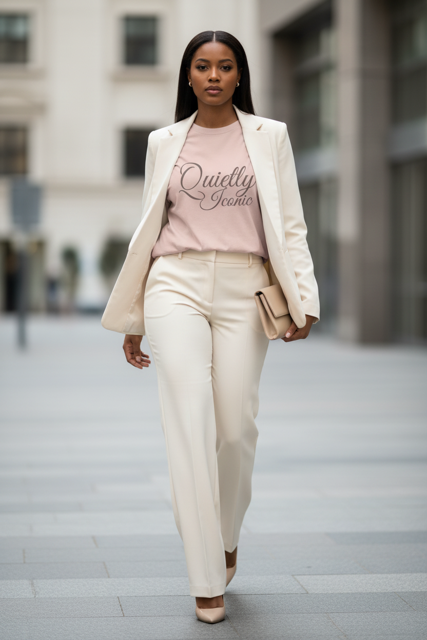 Quietly Iconic™ Tee- Blush Nude - Modestly Vogue 