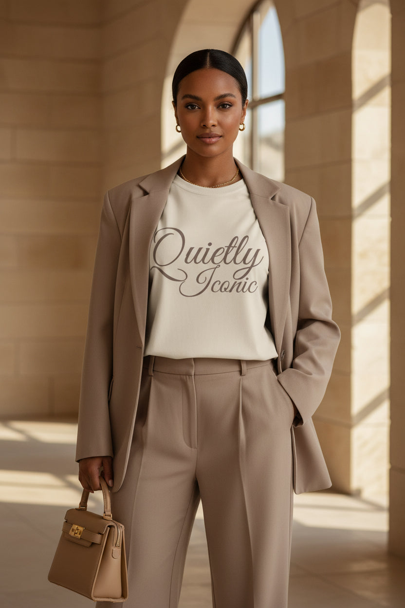 Quietly Iconic™ Tee- Soft Stone - Modestly Vogue 