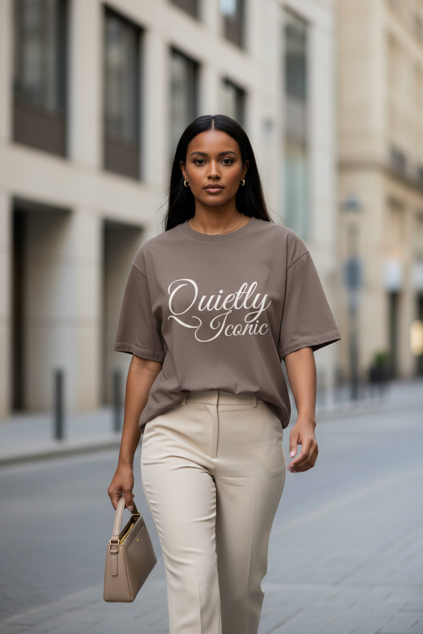 Quietly Iconic Tee- Deep Mocha - Modestly Vogue 
